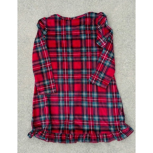 The Children's Place Red Plaid Ruffle Hem Dress Kids Girls Size M/M (7/8)‎ - Picture 2 of 3